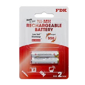 일본 FDK 충전지 950mAh 저방전 충전지 2입, 02 충전지 800mAh, 1개