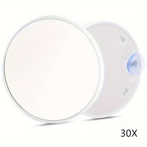손거울 흡입 컵이 있는 확대 거울 여드름 제거 모공 피부 도구 욕실 메이크업 10x20x30 배, 1개, [03] 30X White