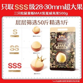 마카다미아 넛 싼즈송슈 대형 견과류 스낵 간식 다람쥐 [원산지 중국], 500g, 1개