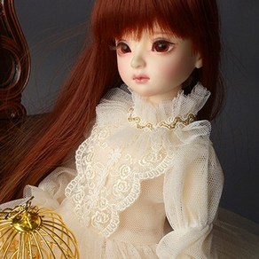 돌모아 구체관절인형의상 43cm MSD 아이보리 쉬폰 레이스 드레스 세트 MSD - Mikhaila Dess Set (Ivoy)[A6], 1개