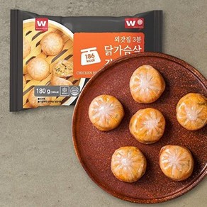 [외갓집] 간단식단 닭가슴살 김치만두 180g X 6팩126037, 6개