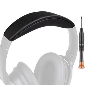 SOULWIT 교체용 헤드밴드 패드 키트 - 호환 모델 보스 Bose QC45/QC SE/QC35/QC35II/새로운 퀴엇 컴포트 무선 헤드폰용 1개, Black