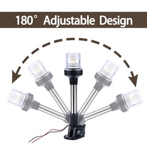 낚시보트 항해등 요트 선박 항해 신호 램프 보트 액세서리 12V LED 25cm 폴드 다운 라이트 요트용 조명, 1개