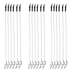 shangren 18pcs 12lb 낚시 머리 rigs 모듬 된 손 잉어 낚시 barbless 후크 묶여