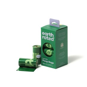 EARTH RATED 강아지 반려동물 애견용품 배변봉투 본체 리필 라벤더향, 배변봉투 리필봉투(15매x8롤)(통 없음), 8개, 15개입