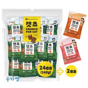 네츄럴코어 고양이간식 캣쵸 대용량 240g+20g, 1세트, 치킨, 260g