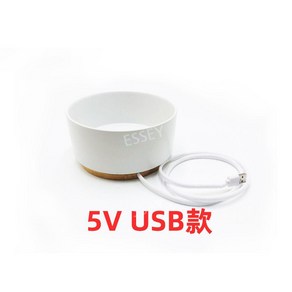 반려견 보온 물그릇 온열 220v 강아지 급수 도자기, 1000ML, 5V-USB 버전