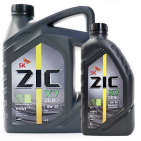 지크 X7 제로 ZIC ZERO 0W30 -5L 4L+1L 가솔린 합성 엔진오일 PAO API SP