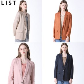 [리스트(LIST)] 감도있는 원버튼 베이직 린넨100프로 자켓 (택가격 278000원)
