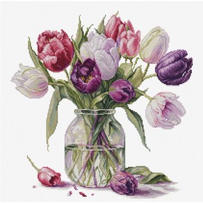 루카스 실십자수 패키지 Bouquet of Tulips B7029, 1개