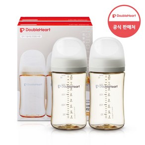 더블하트 모유실감 3세대 트윈팩 240ml 블루밍가든, PPSU 오후의베이지, 4개