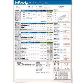 인바디720 용지 결과지 종이 프린트 출력표 500매, 3.체형 결과지 500매, 1개