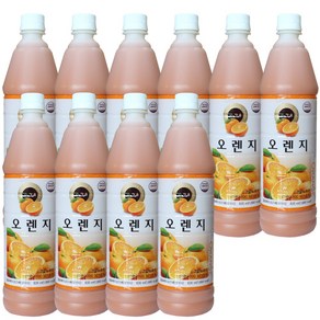 청솔 오렌지 음료베이스 / 과일원액, 10개, 835ml