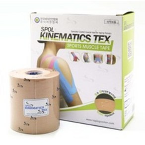 스폴 키네메틱스 텍스 테이프 7.5cm*5m 4ROLL 1BOX 근육테이프 키네시오 테이핑 스포츠테이프, 4개