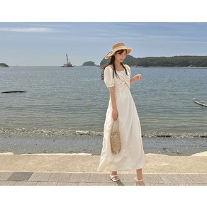 [리리앤코] 루아스엣 셔링 꼬임 오프숄더 투웨이 롱 원피스