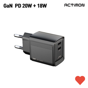 엑티몬 가정용 PD 20W+18W 충전기 (C+C포트), 엑티몬 GAN 20W C포트2구 케이블 미포함, 1개