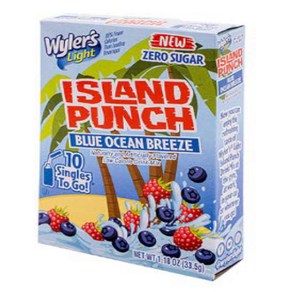 Wyle's Light Island Punch Blue Ocean Beeze 10 CT 와일러스 라이트 아일랜드 펀치 블루 오션 브리즈 10 CT, 49.9g, 1개