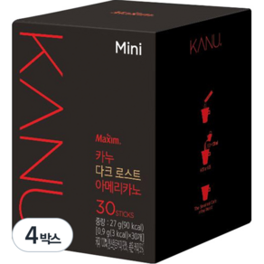 카누 미니 다크 로스트 아메리카노 원두커피믹스, 900mg, 30개입, 4개