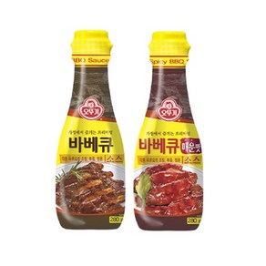 1+1 숯불요리의 완성 오뚜기 바베큐소스280g 갈비소스, 2개, 280g