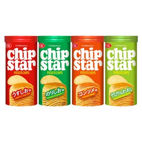 일본 야마자키 CHIP STAR 칩스타 4가지맛 세트 우스시오 노리시오 콘소메 사워크림 어니언맛, 1개