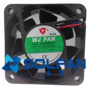 솔팬 WJB2602548H-F40 DC48V FAN DC팬 60mm 사이즈 / WJ팬 / 60MM X 25MM 사이즈 / 4000RPM / MADE IN CHINA, 1개