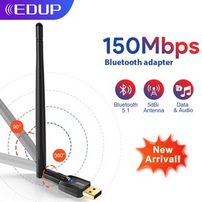 EDUP 장거리 블루투스 어댑터 동글 5.1 무선 스피커 오디오 수신기 PC용 USB 송신기 100m, 01 EP-B3536GS BT5.1, 01 EP-B3536GS BT5.1