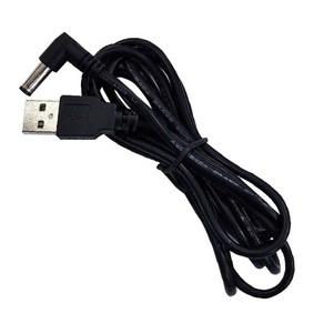 USB to DC 010 5.5x2.1_1.5M USB전원케이블 DC5V연결케이블 ㄱ자형 (블랙)