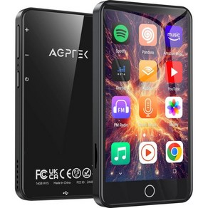 AGPTEK 80GB MP3 플레이어Bluetooth 및 WiFi 포함 3.5인치 풀 터치 스크린 MP4 플레이어Spotify