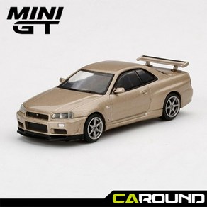 미니지티(348) 1:64 닛산 스카이라인 GT-R (R34) M-Spec - Silica Beath, 1개