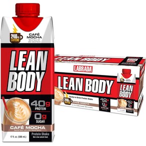 LABRADA 라브라다 린바디 프로틴 쉐이크 500ml 12개 카페 모카 맛 Lean Body Ready-to-Dink Whey Blend