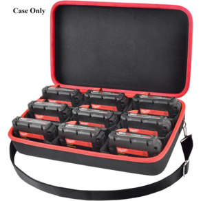 초대형 배터리 하드 운반 케이스 밀워키 M18 18V/ M12 12V 및 충전기용 박스 홀더, [02] Black, 1개