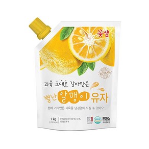 꽃샘 별난알맹이 유자 1kg 1박스 8개