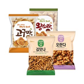 청우식품 고구마형과자+왕소라형과자+오란다+김맛나, 1세트, 465g