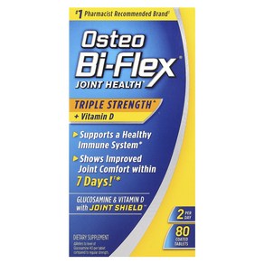 Osteo Bi-Flex 조인트 헬스 트리플 스트렝스 + 비타민D 코팅정 80정, 1개