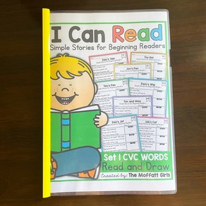 몬테소리 I Can Read-초보자를 위한 이야기 어린이 영어 학습 책 워크시트 연습, [01] 32 pcs, 1개