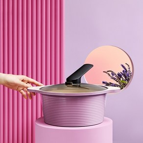 [본사직영] HC해피콜 아르보 블랑 24cm 곰솥냄비 멜로우퍼플, 없음