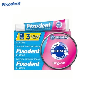 Fixodent 컴플리트 오리지널 틀니 접착 크림 68.0g 3팩, 1개