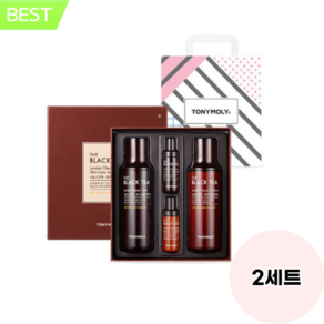 토니모리 더블랙티 스킨케어 2종 세트 토너 150ml + 20ml + 에멀전 150ml + 20ml, 2세트