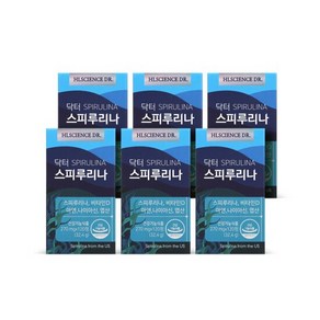 닥터 스피루리나 6박스 (6개월분) 하와이산 피부건강 항산화 비타민D 아연 엽산, 120정, 6개