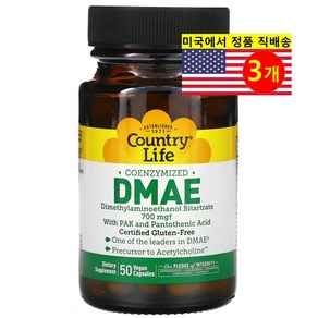 County Life 컨트리 라이프 코엔자임화 DMAE 350mg, 3개, 50정