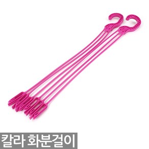 칼라 원형화분 - 플분 플라스틱 식물 화분 행잉화분 행긴화분 걸이화분 플라스틱화분 다육이 식물 공중걸이 공중화분 벽걸이 걸이분 행긴분, 12_세인_칼라걸이 핑크 X 2개