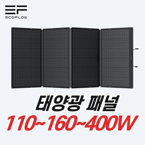 에코플로우 태양광 충전 패널 솔라패널 160W 400W 태양열 전지 판