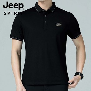 JEEP SPIRIT 지프 스피릿 반팔티 남성 뉴 디자인 통기성 옷깃 반팔 우아한 비즈니스 카라티 부드러운 반티 남자 티셔츠 23630