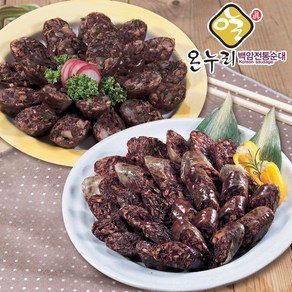 [백암전통순대] 고기순대1kg + 야채순대 1kg, 1세트, 1kg