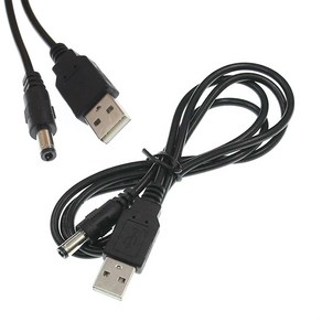 USB 전원 충전 케이블 내경5.5 외경2.1 DC 5V 1메타