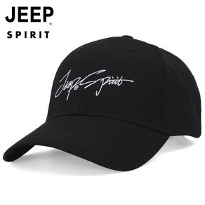 JEEP SPIRIT 스포츠 캐주얼 야구 모자 CA0108, 블랙/백, 1개