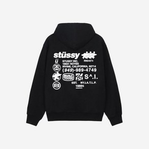 Stussy 스투시 DNA 집 후드 블랙