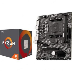 INLAND 마이크로 센터 AMD Ryzen 7 7800X3D 8Coe 16Thead 데스크탑 프로세서 번들MSI PRO X670P WiFi Po Seies 마더보드 포함, AMD Ryzen 5 5500 + MSI A520M-A