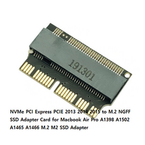 [재고있음] Nvme pci expess 2013 2014 2015-m.2 ngff ssd macbook ai po a1398 a1502 a1465 a1466 m.2 맥북젠더