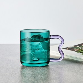 [모던하우스 충장점] 봉봉 위글핸들 내열 유리머그(teal geen) 370ml GA0123030, 1개, 이미지참조